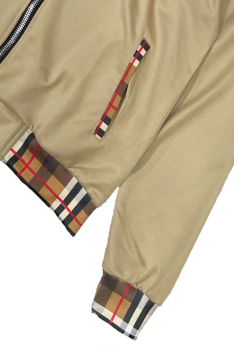 Checkered Detail Track Jacket Set Online Clothing