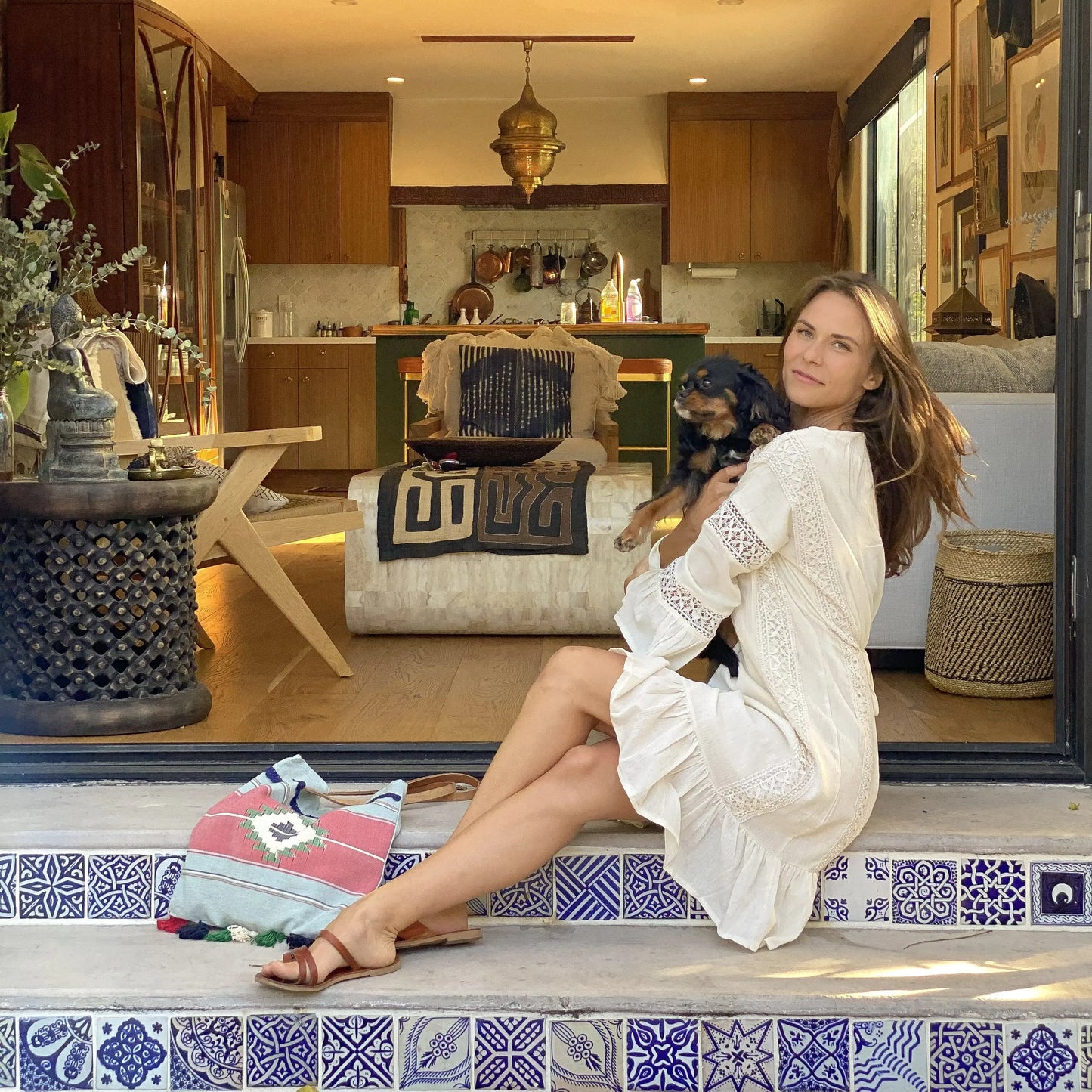 PARADISO MINI DRESS - NATURAL Online Clothing