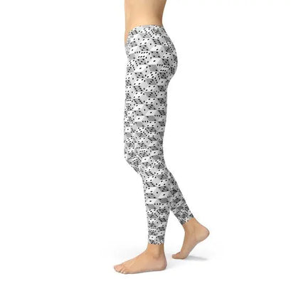 Womens Black and White Dice Leggings Online Clothing