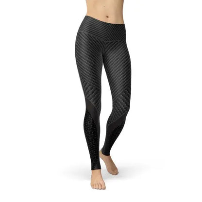 Womens Carbon Fiber Sports Leggings Online Clothing